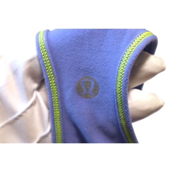 Lululemon Racerback Tank Blue Neon Stitch Gym Yoga Athleisure - Picture 2 of 5